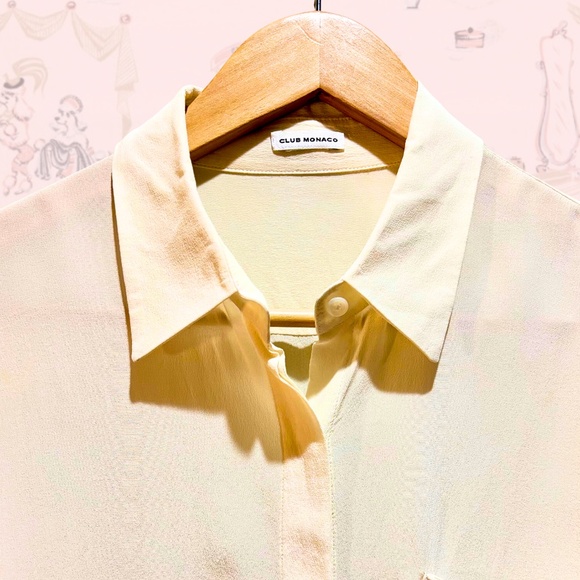 Club Monaco Floating Pocket Silk Shirt - Picture 3 of 5